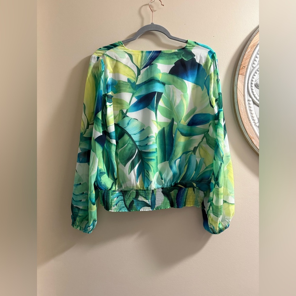 Tropical Leaf Print Dress - Picture 2 of 5